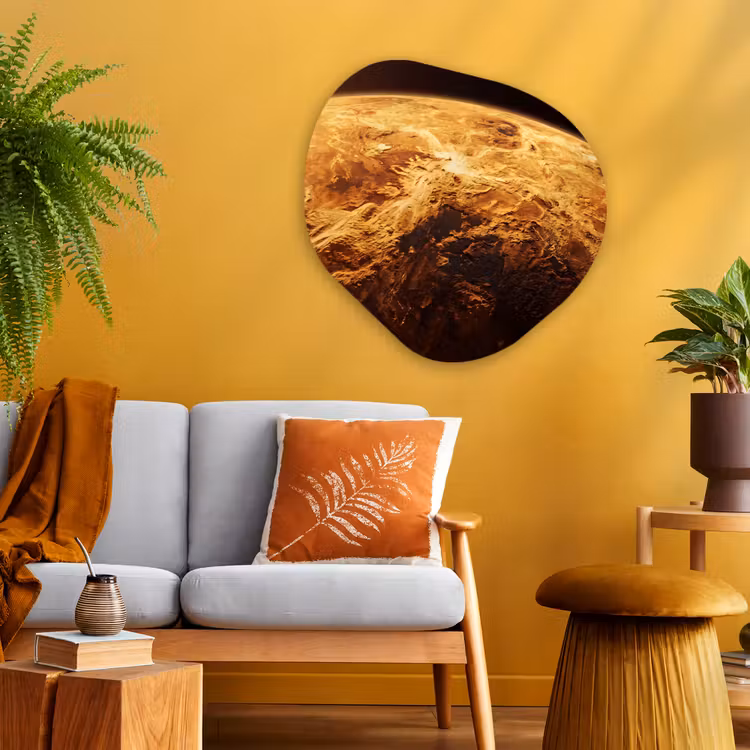 Organische schilderij - Aluminium - Planeet - Ruimte - Oranje — 3