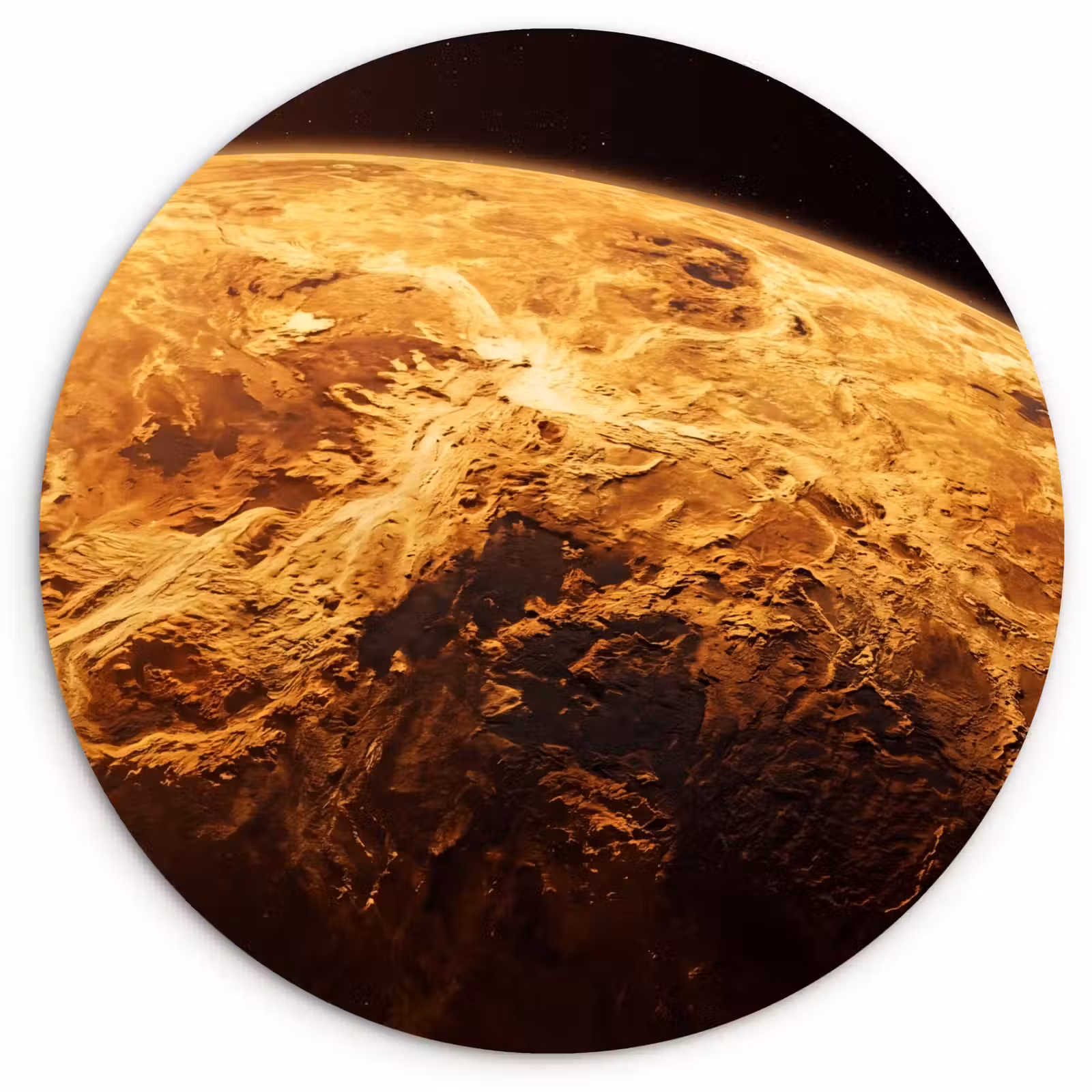 Muurcirkel - Planeet - Ruimte - Oranje — 1