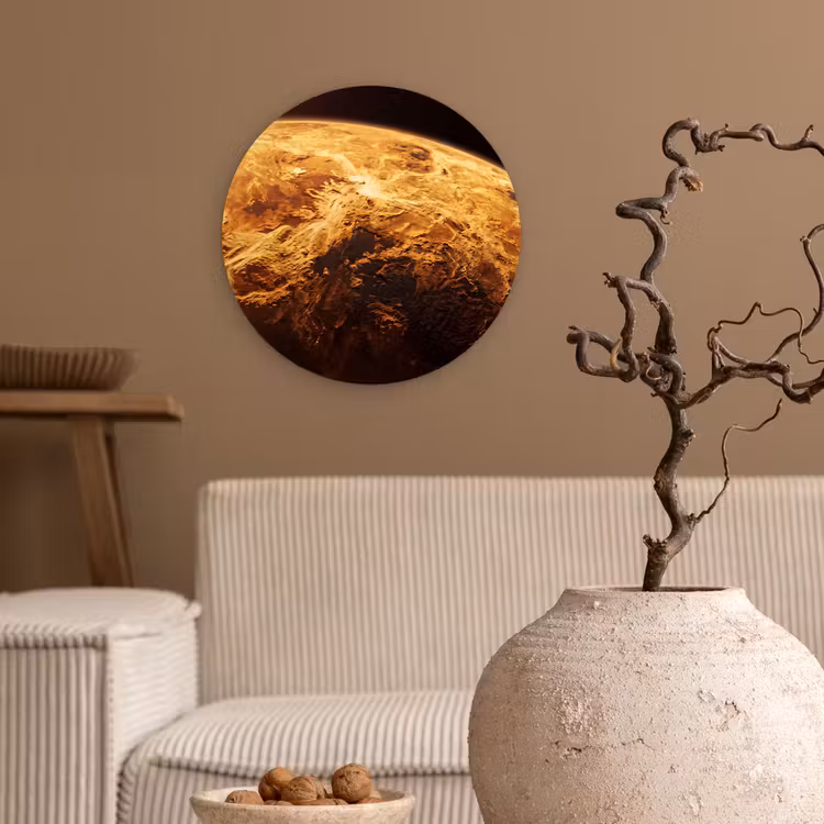 Muurcirkel - Planeet - Ruimte - Oranje — 2