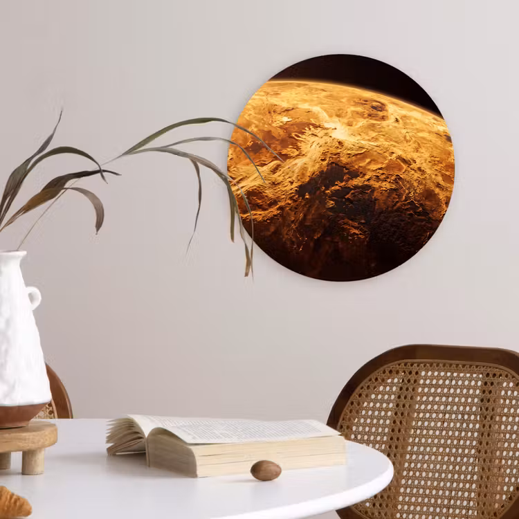 Muurcirkel - Planeet - Ruimte - Oranje — 4