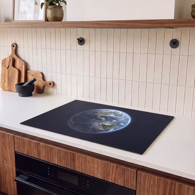 Inductie beschermer en spatscherm (2in1) - Aarde - Ruimte - Kosmos — 3