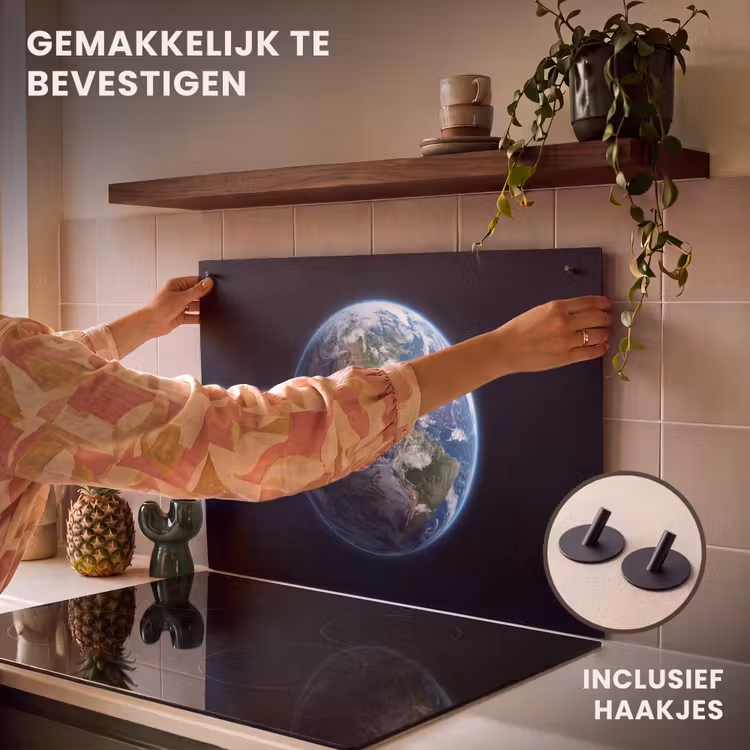 Inductie beschermer en spatscherm (2in1) - Aarde - Ruimte - Kosmos — 7