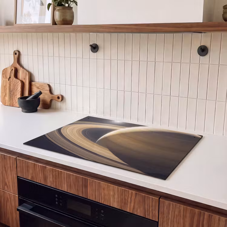 Inductie beschermer en spatscherm (2in1) - Planeet - Ringen - Ruimte — 3