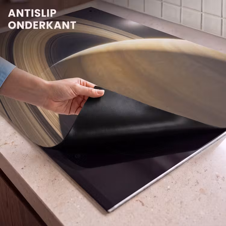 Inductie beschermer en spatscherm (2in1) - Planeet - Ringen - Ruimte — 4