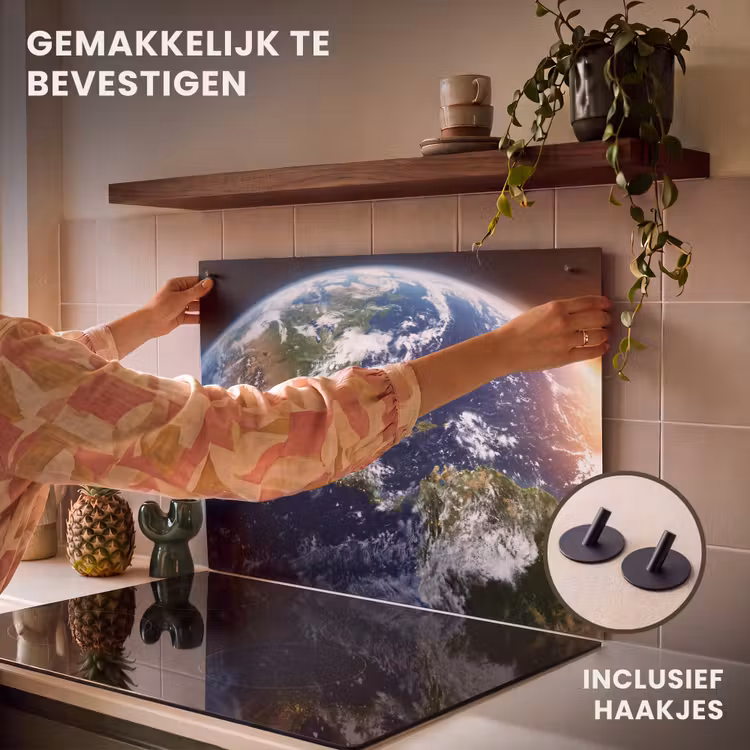 Inductie beschermer en spatscherm (2in1) - Planeet - Ruimte - Kosmos — 7
