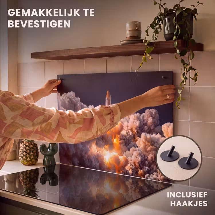 Inductie beschermer en spatscherm (2in1) - Ruimtevaartuig - Lancering - Sterren — 7