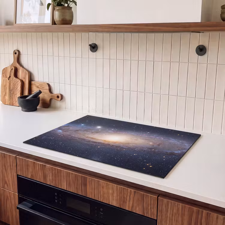 Inductie beschermer en spatscherm (2in1) - Sterrenstelsel - Ruimte - Kosmos — 3