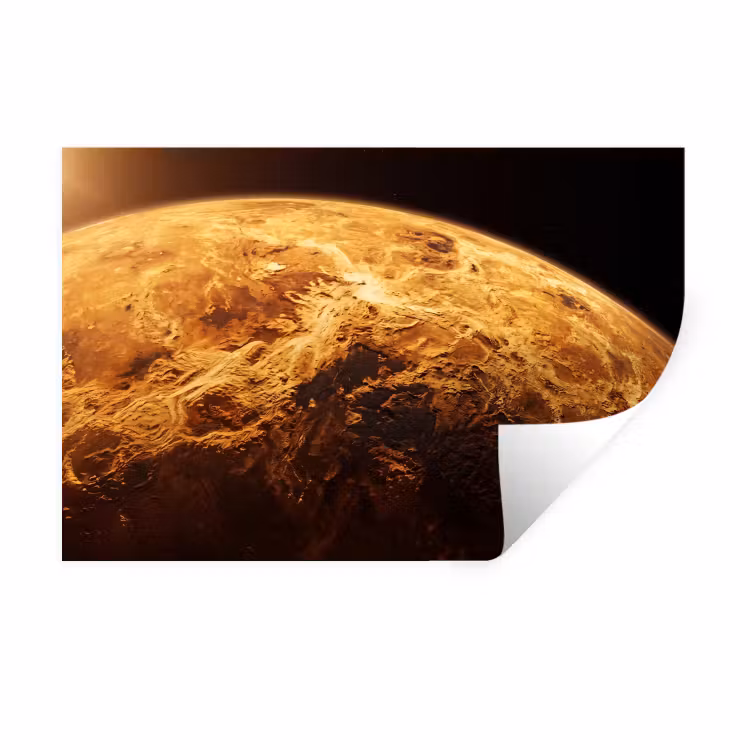 Muursticker - Planeet - Ruimte - Oranje — 1