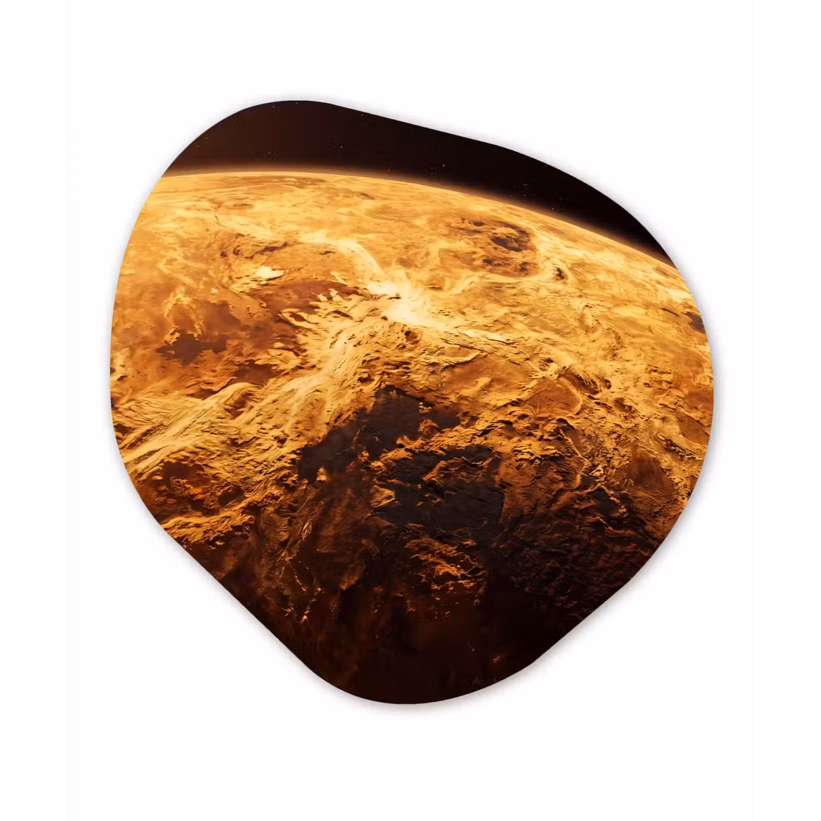 Organisch schilderij - Forex - Planeet - Ruimte - Oranje — 1