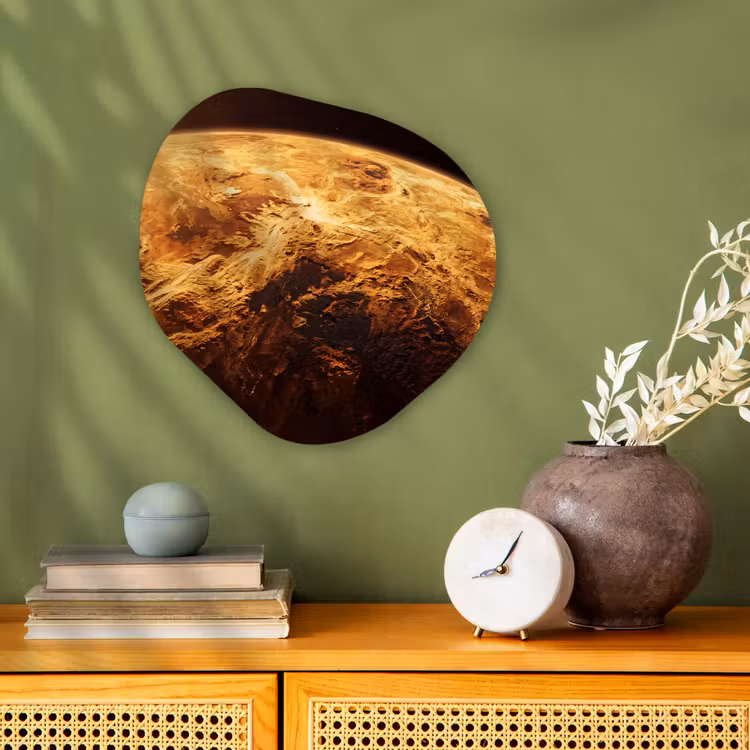 Organisch schilderij - Forex - Planeet - Ruimte - Oranje — 2