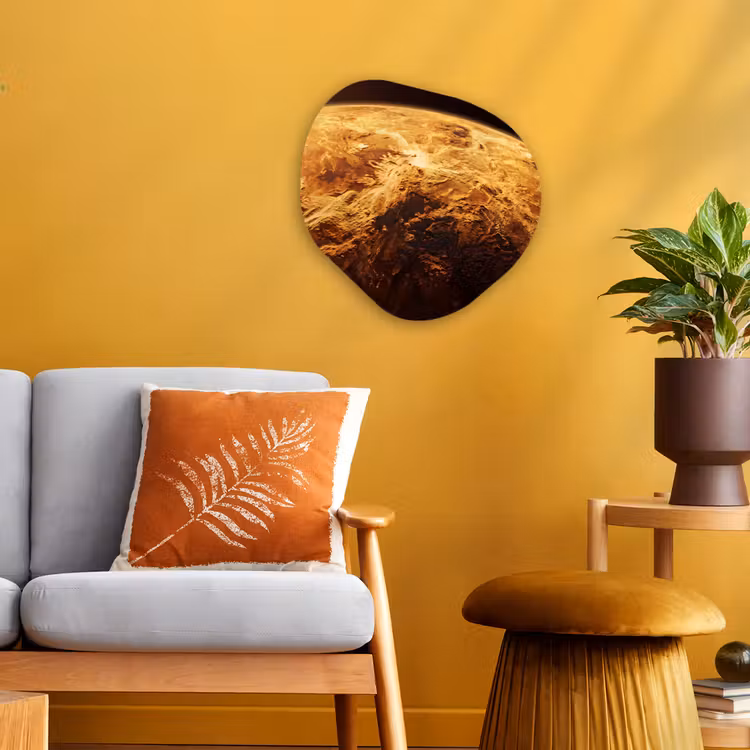 Organisch schilderij - Forex - Planeet - Ruimte - Oranje — 3