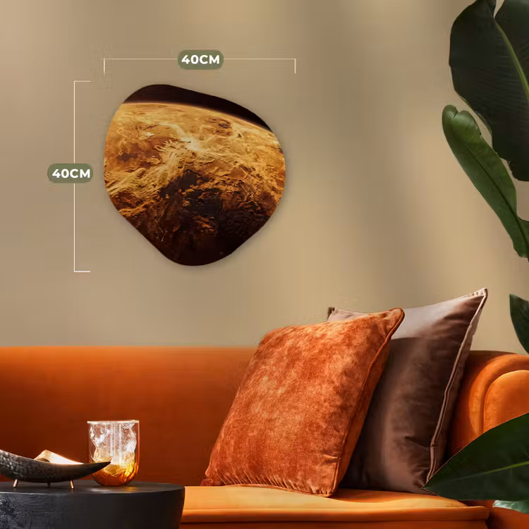 Organisch schilderij - Forex - Planeet - Ruimte - Oranje — 4
