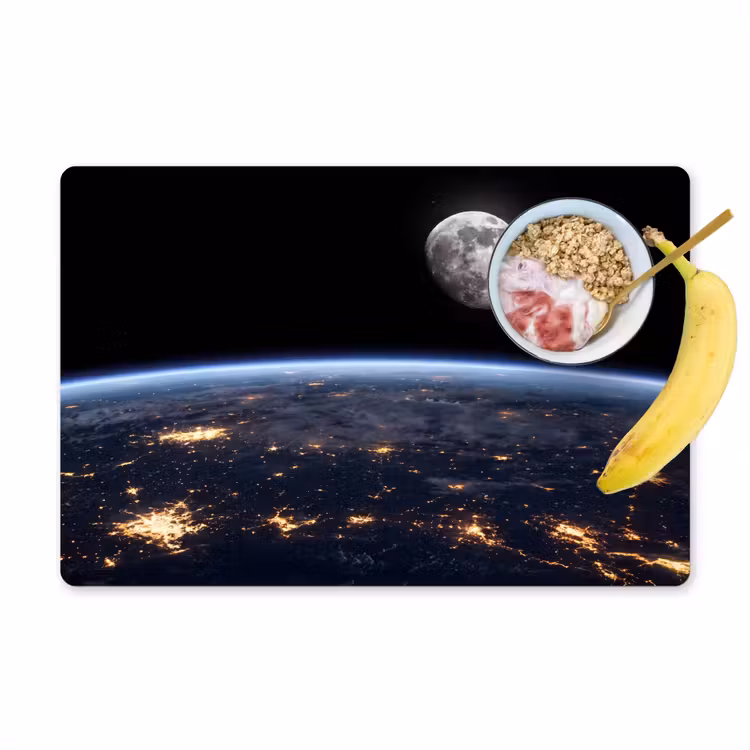 Placemat - 6 stuks - Aarde - Nacht - Ruimte — 1