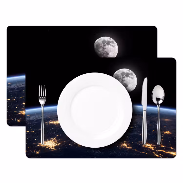 Placemat - 6 stuks - Aarde - Nacht - Ruimte — 2