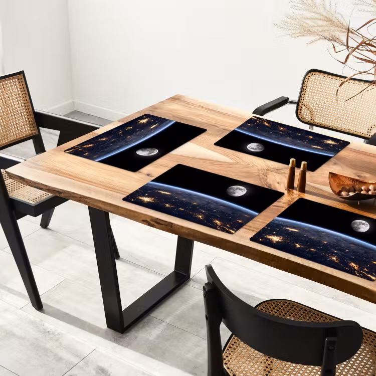 Placemat - 6 stuks - Aarde - Nacht - Ruimte — 5