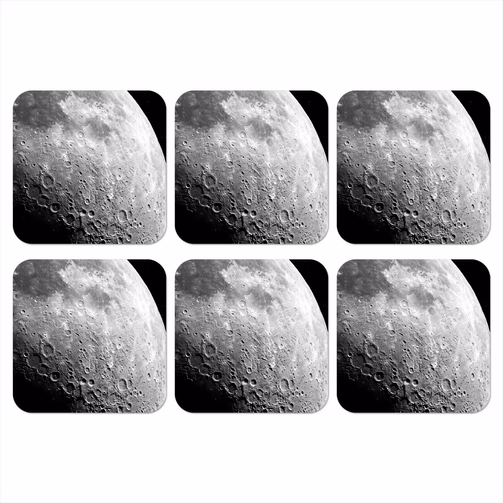 Onderzetter - Maan - Kraters - Ruimte — 1