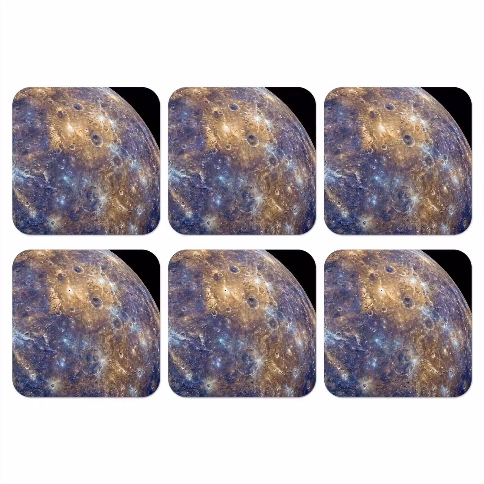 Onderzetter - Planeet - Kraters - Ruimte — 1
