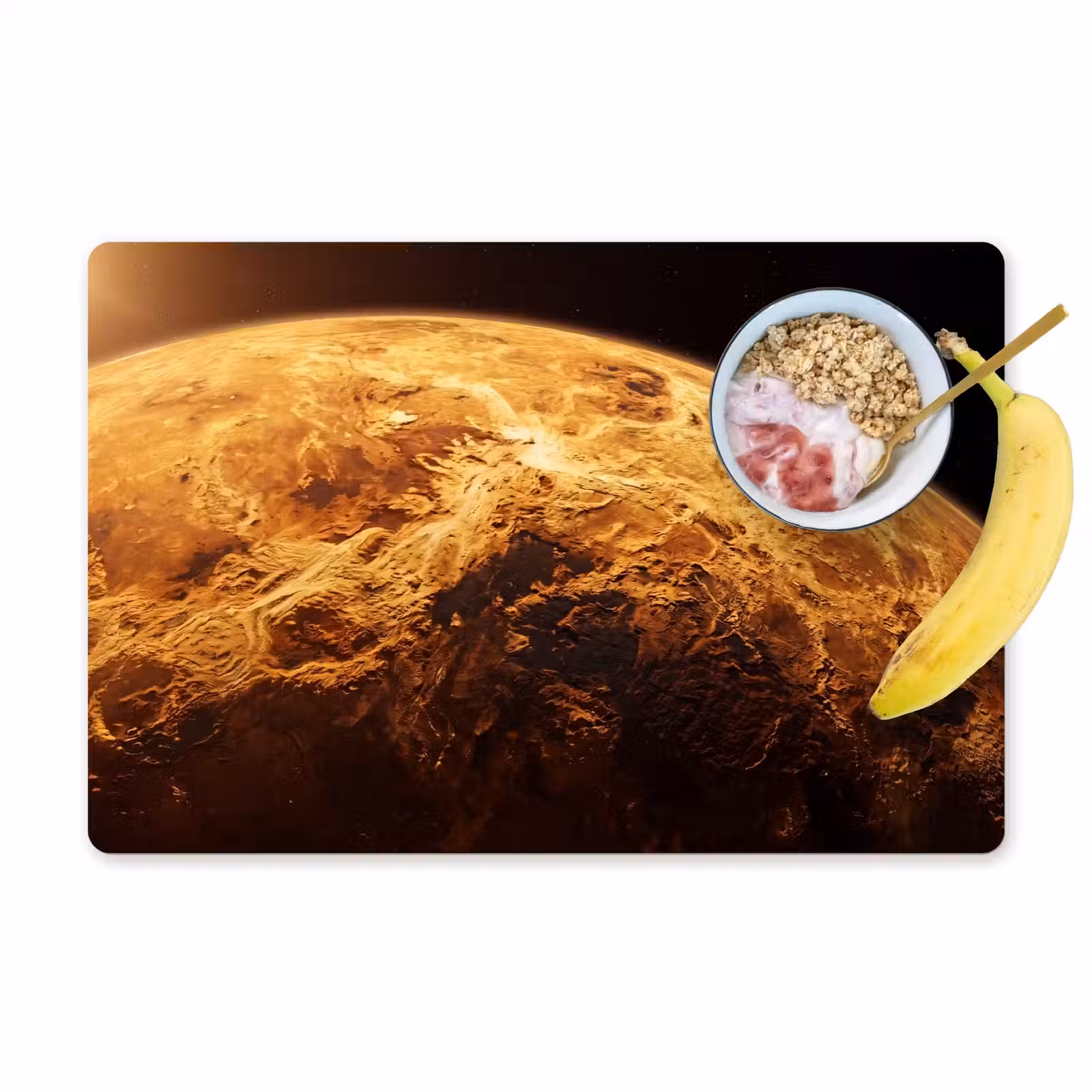 Placemat - 6 stuks - Planeet - Ruimte - Oranje — 1