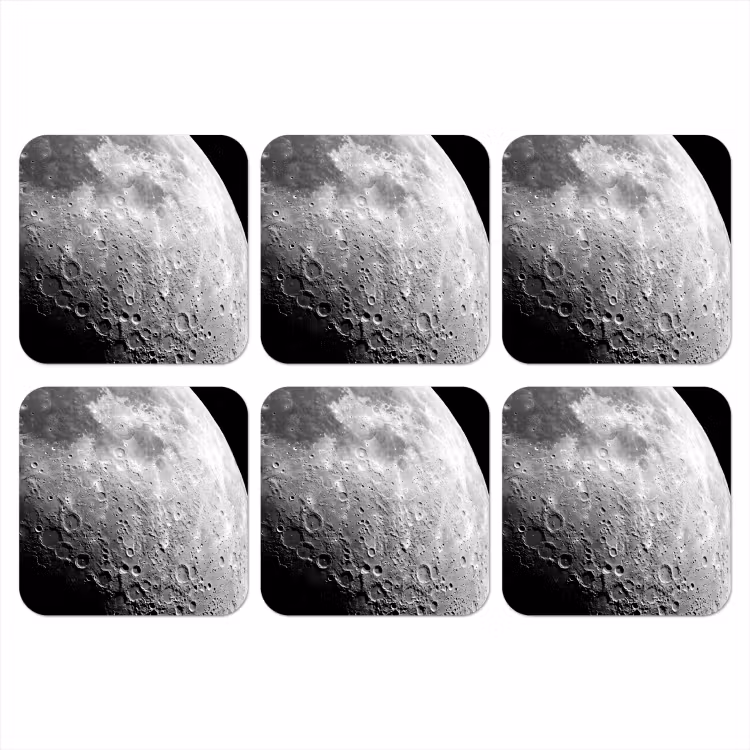Onderzetter - Maan - Kraters - Ruimte — 1