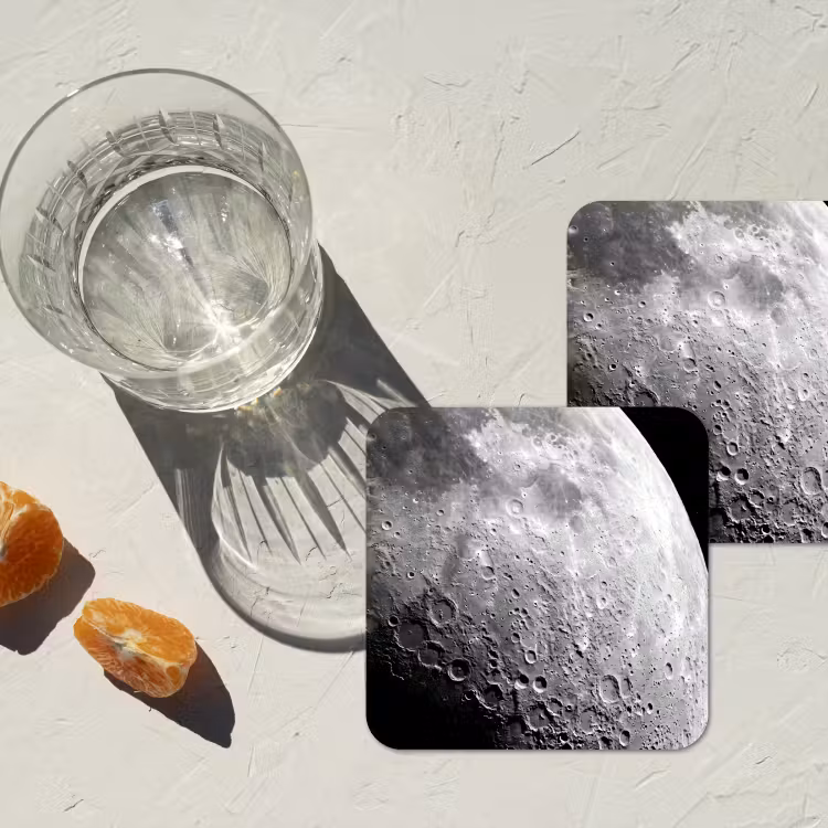Onderzetter - Maan - Kraters - Ruimte — 2