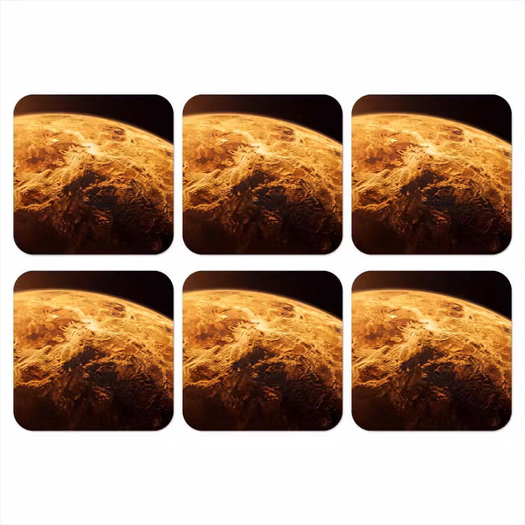 Onderzetter - Planeet - Ruimte - Oranje — 1