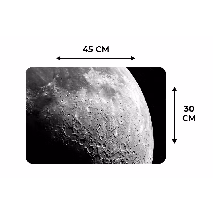 Placemat - 6 stuks - Maan - Kraters - Ruimte — 3