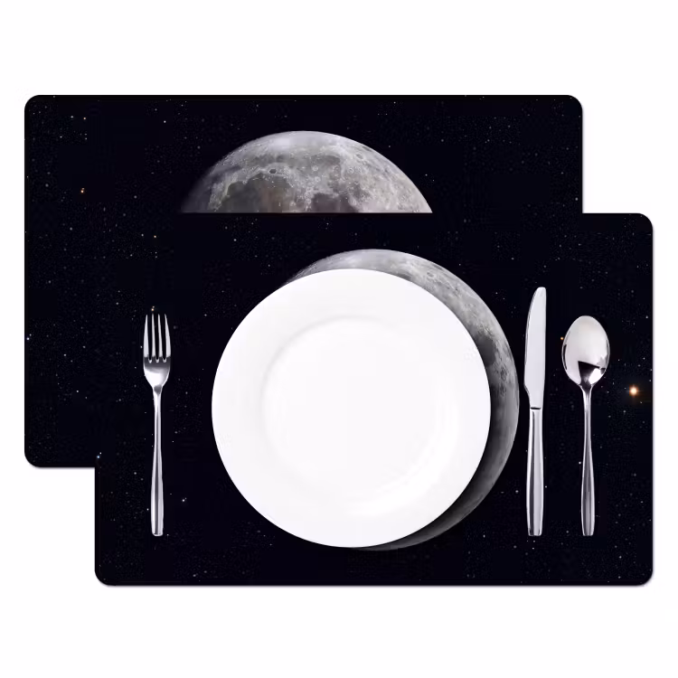 Placemat - 6 stuks - Maan - Sterren - Ruimte — 2