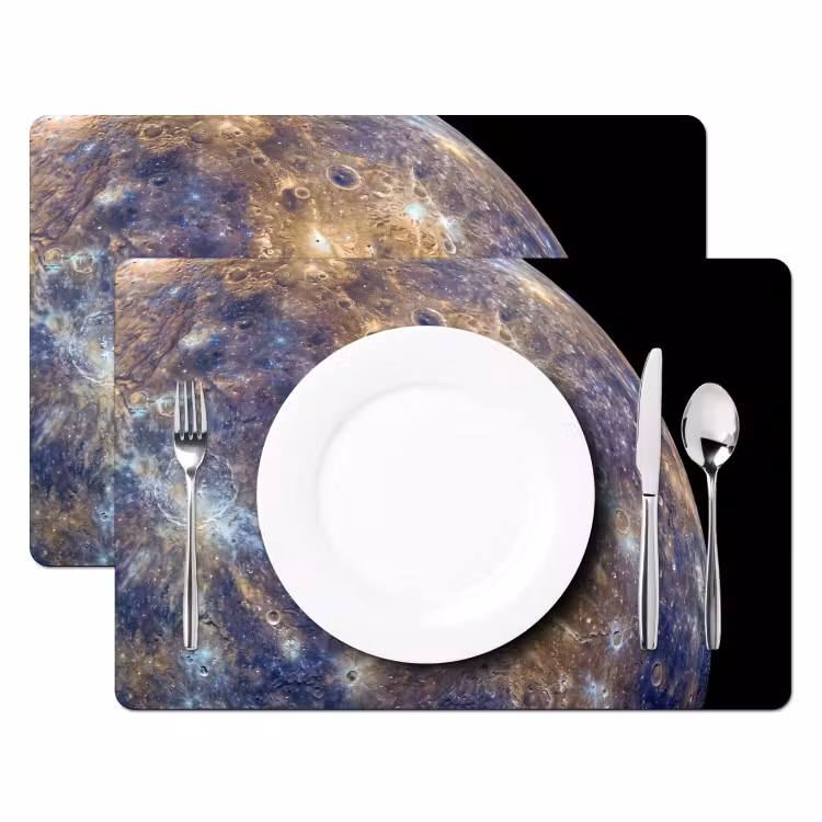 Placemat - 6 stuks - Planeet - Kraters - Ruimte — 2