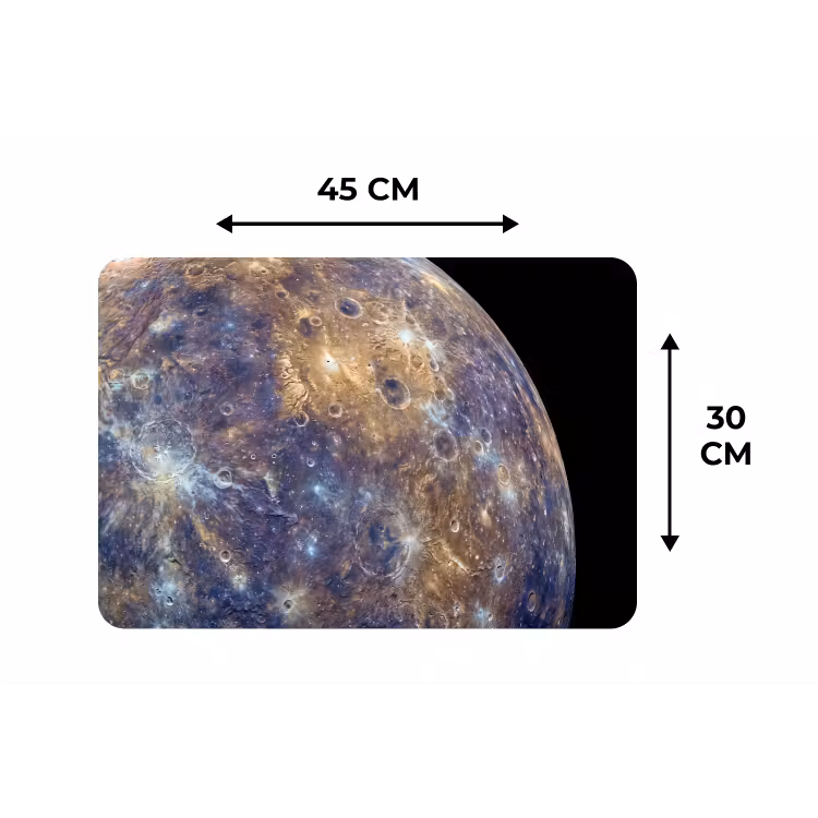 Placemat - 6 stuks - Planeet - Kraters - Ruimte — 3