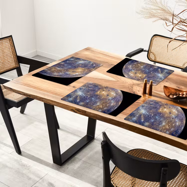 Placemat - 6 stuks - Planeet - Kraters - Ruimte — 5