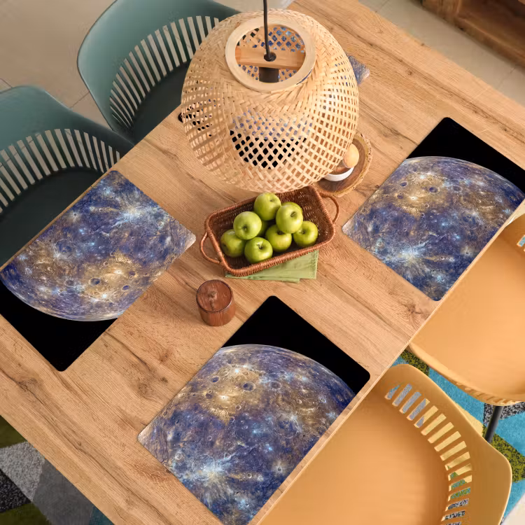 Placemat - 6 stuks - Planeet - Kraters - Ruimte — 6