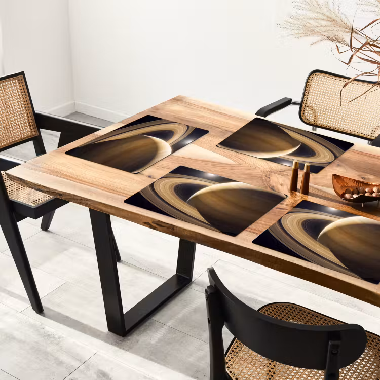 Placemat - 6 stuks - Planeet - Ringen - Ruimte — 5