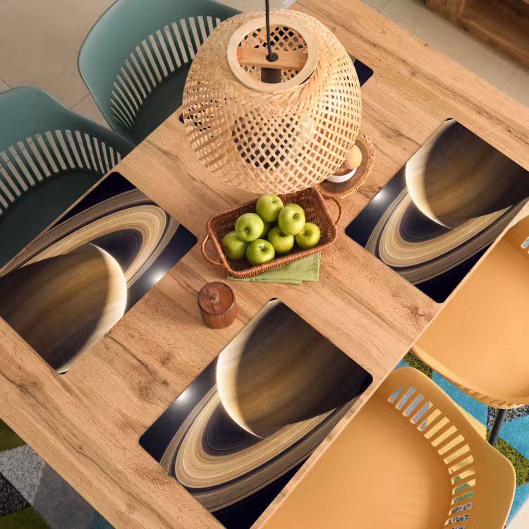 Placemat - 6 stuks - Planeet - Ringen - Ruimte — 6