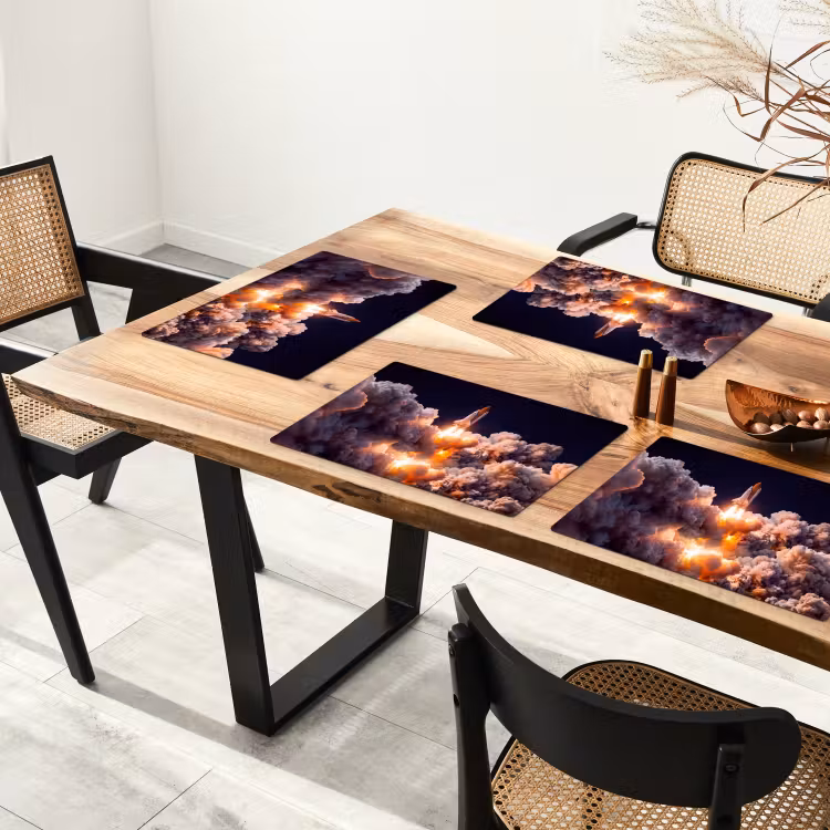 Placemat - 6 stuks - Ruimtevaartuig - Lancering - Sterren — 5