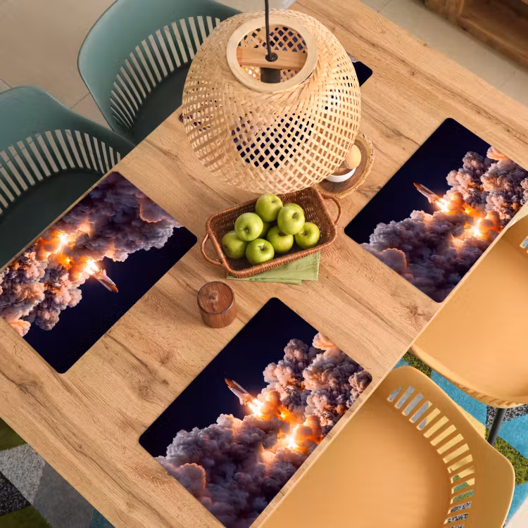 Placemat - 6 stuks - Ruimtevaartuig - Lancering - Sterren — 6