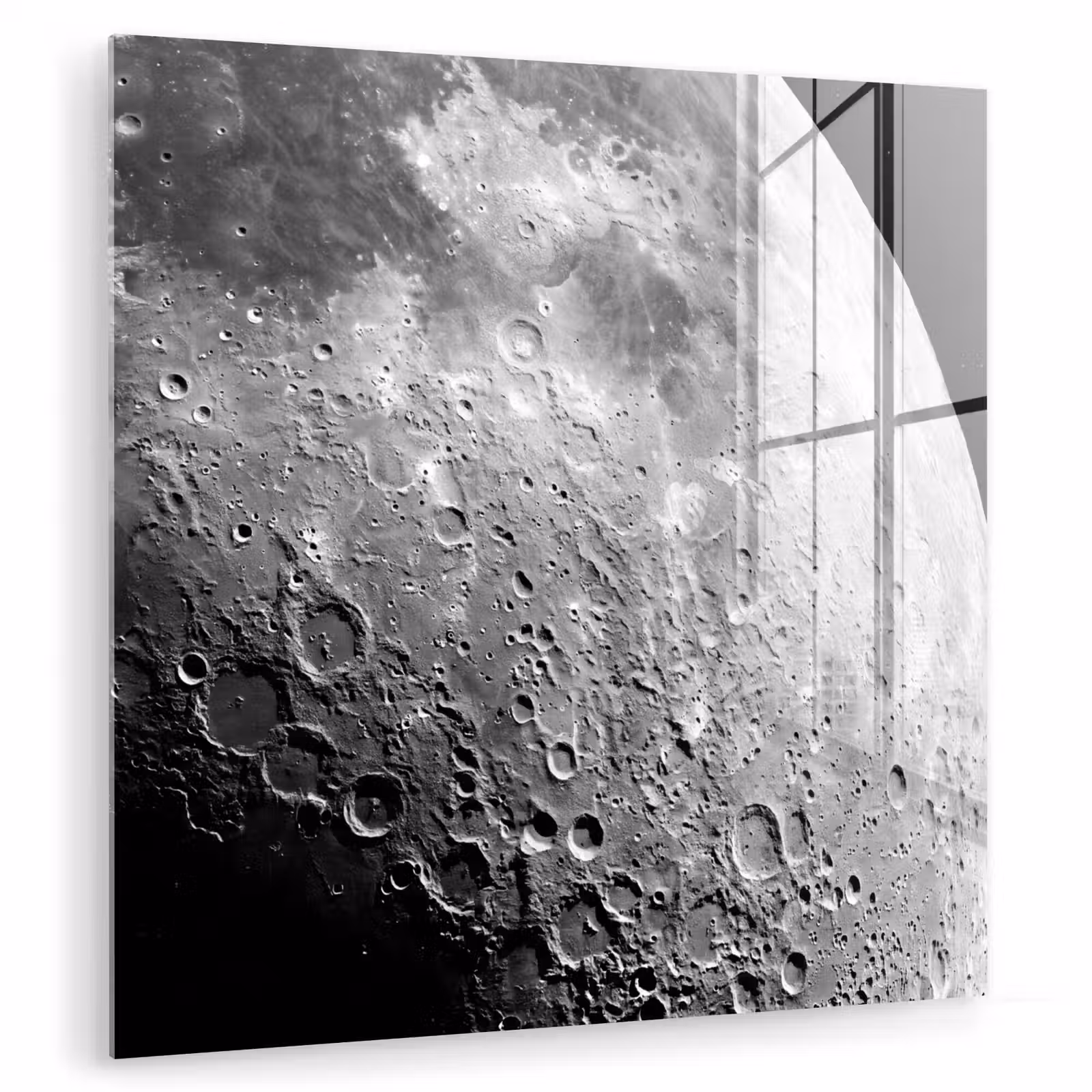 Glas schilderij - Maan - Kraters - Ruimte — 1