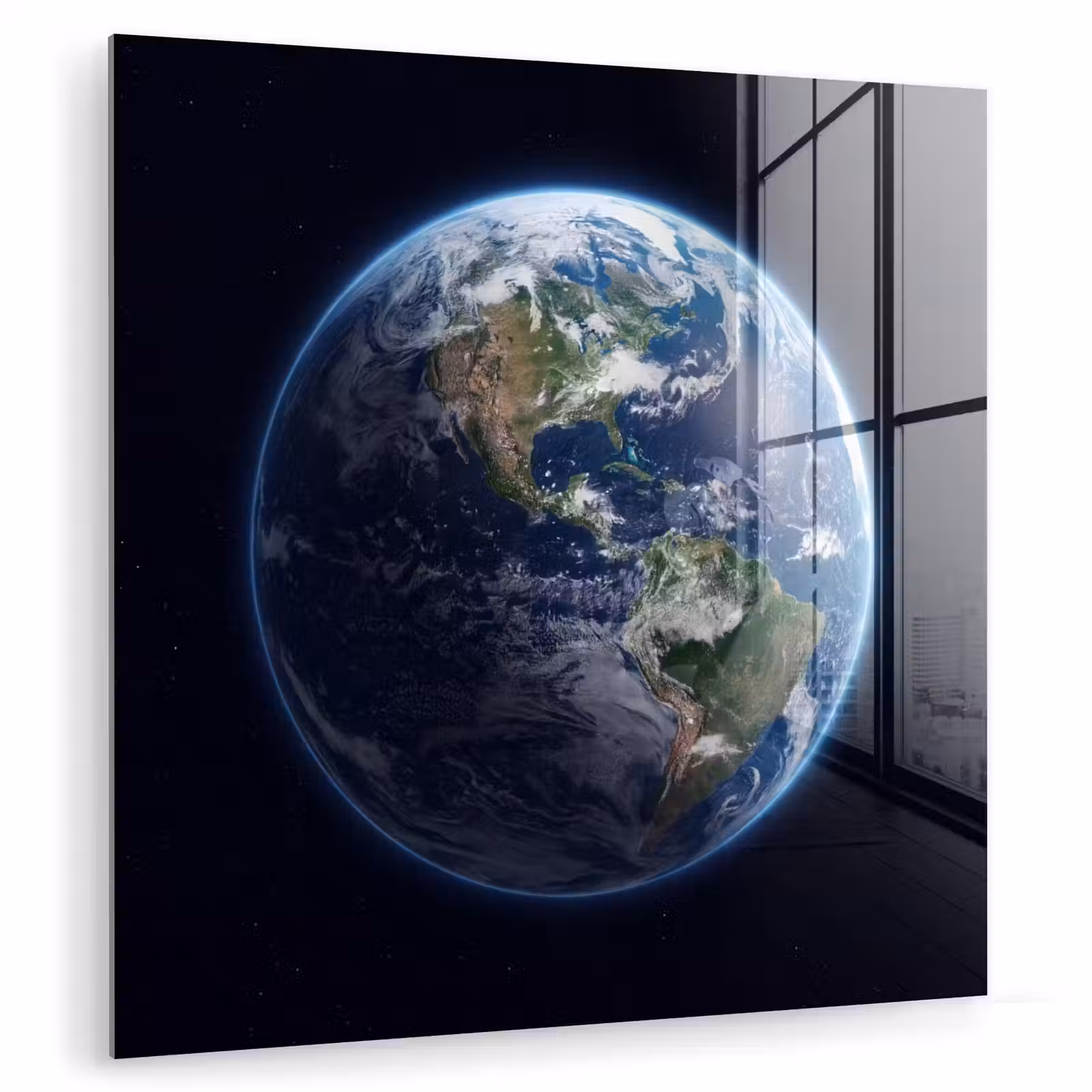 Glas schilderij - Aarde - Ruimte - Kosmos — 1