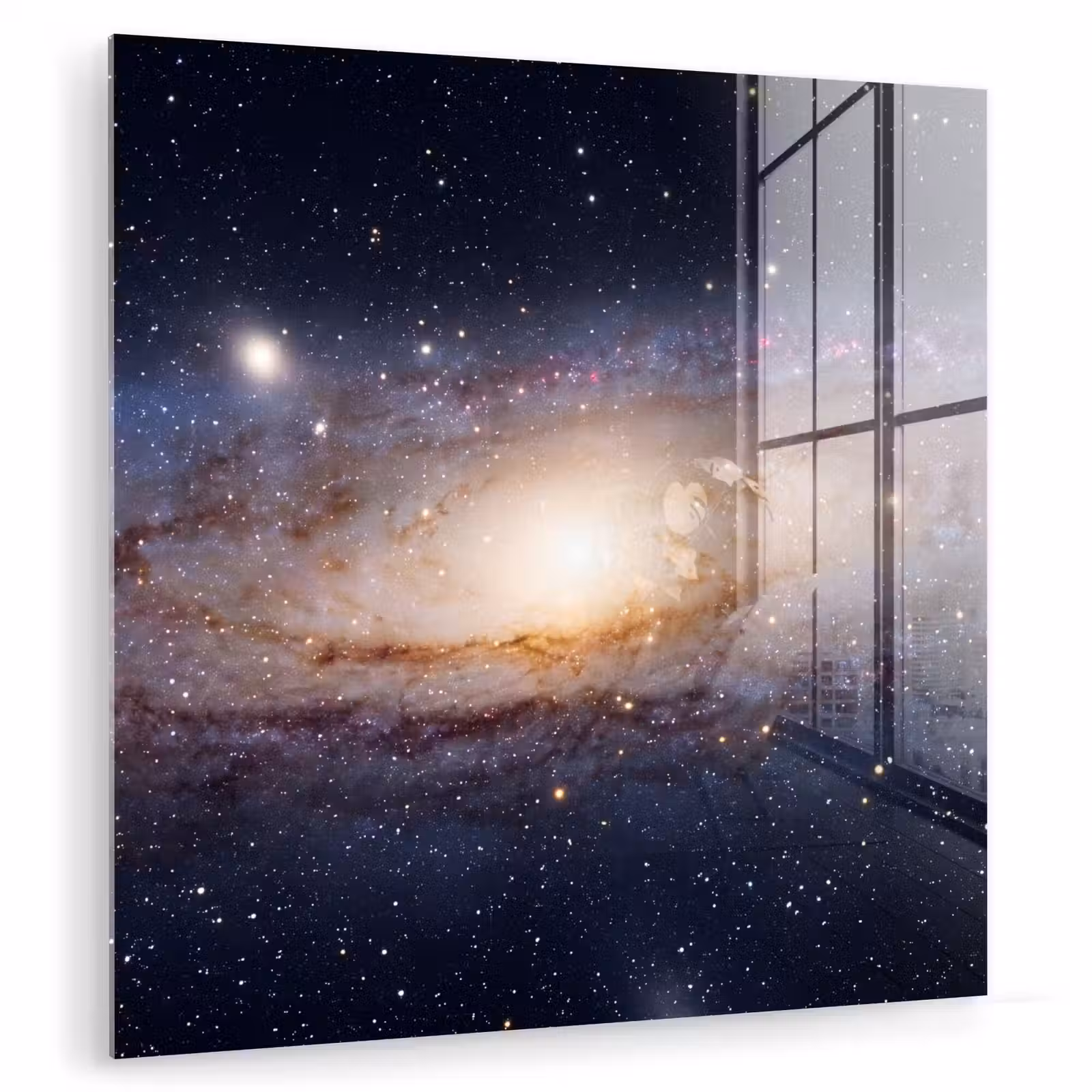 Glas schilderij - Sterrenstelsel - Ruimte - Kosmos — 1