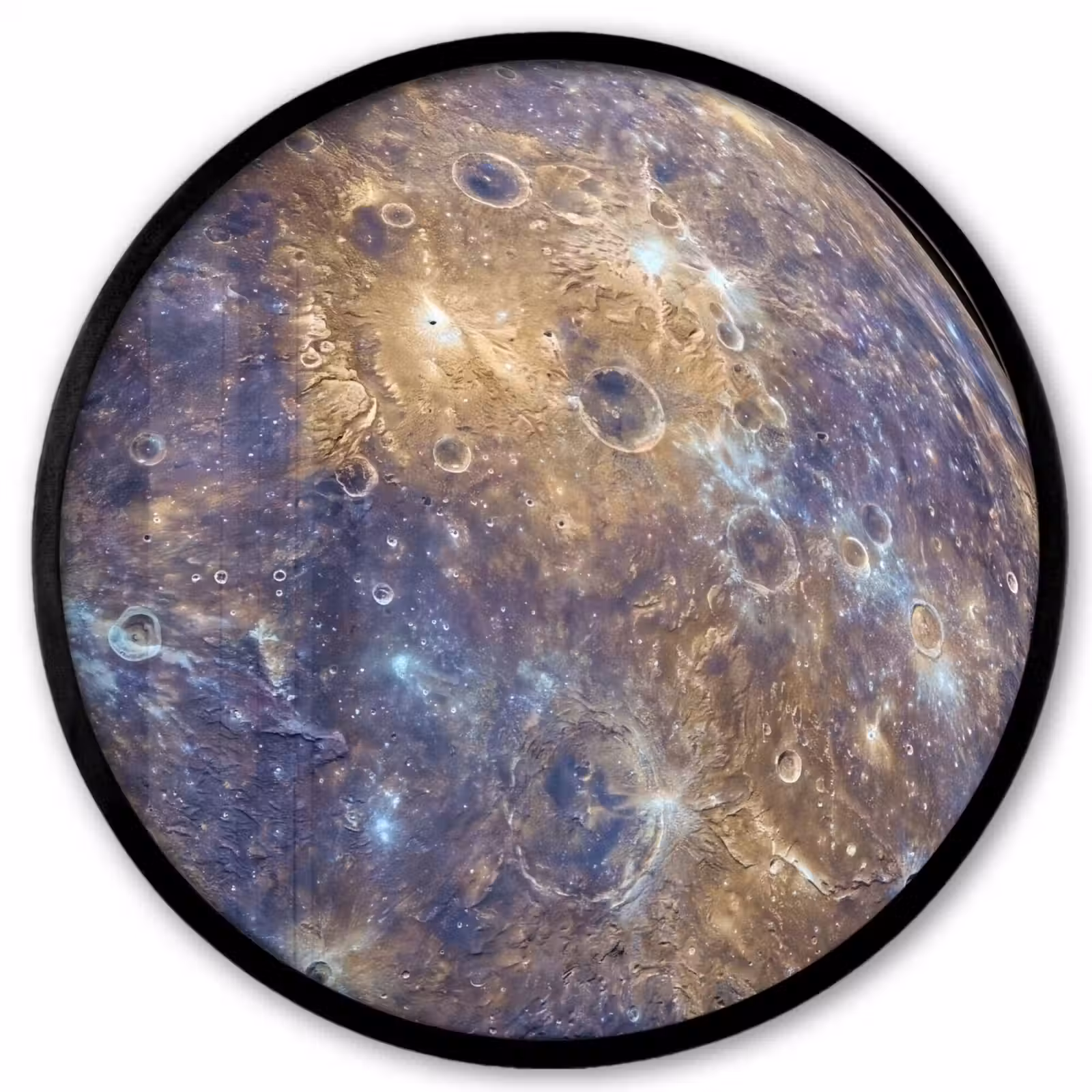 Ronde fotolijst - Planeet - Kraters - Ruimte — 1