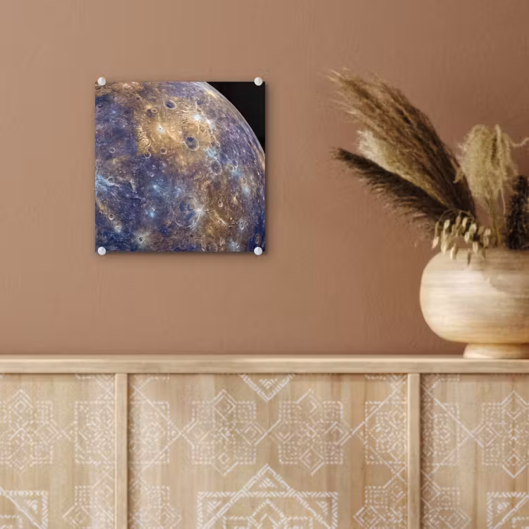 Glas schilderij - Planeet - Kraters - Ruimte — 6