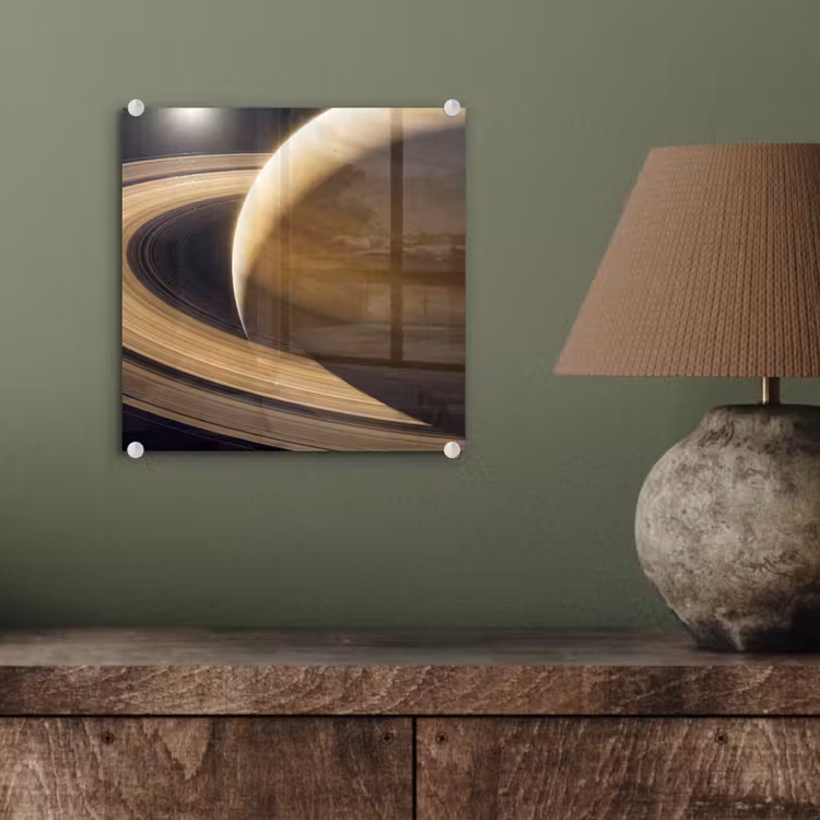 Glas schilderij - Planeet - Ringen - Ruimte — 4