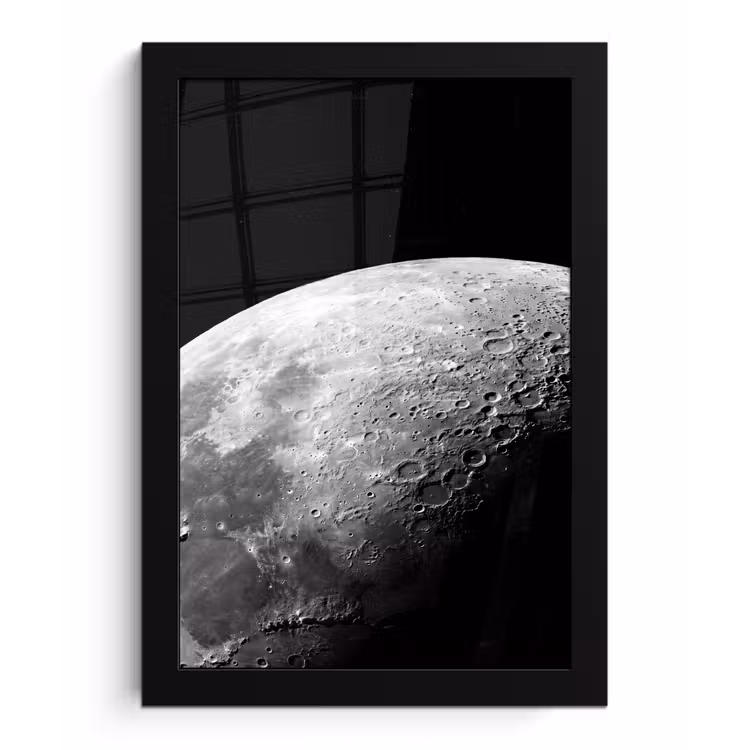 Poster met lijst - Maan - Kraters - Ruimte — 1