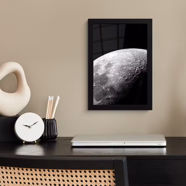 Poster met lijst - Maan - Kraters - Ruimte — 2