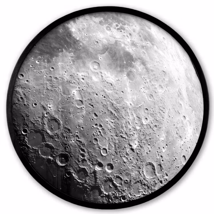 Ronde fotolijst - Maan - Kraters - Ruimte — 1
