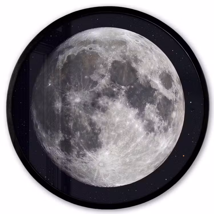 Ronde fotolijst - Maan - Sterren - Ruimte — 1