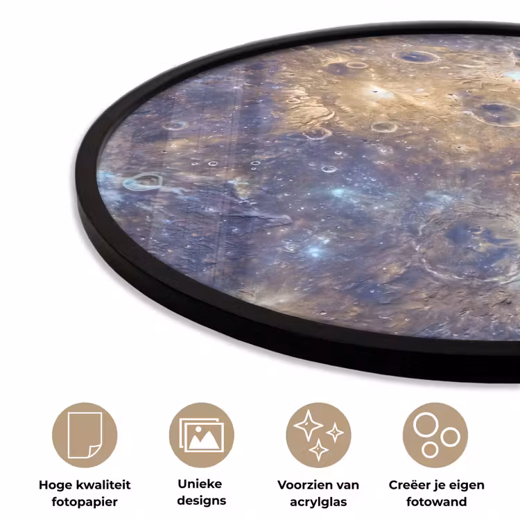 Ronde fotolijst - Planeet - Kraters - Ruimte — 2