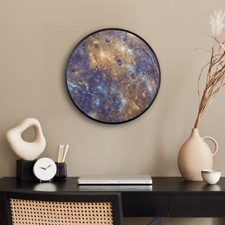 Ronde fotolijst - Planeet - Kraters - Ruimte — 3