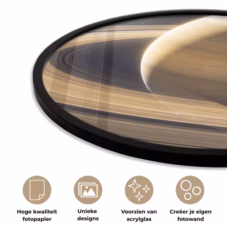 Ronde fotolijst - Planeet - Ringen - Ruimte — 2