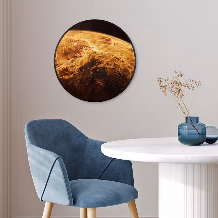 Ronde fotolijst - Planeet - Ruimte - Oranje — 4