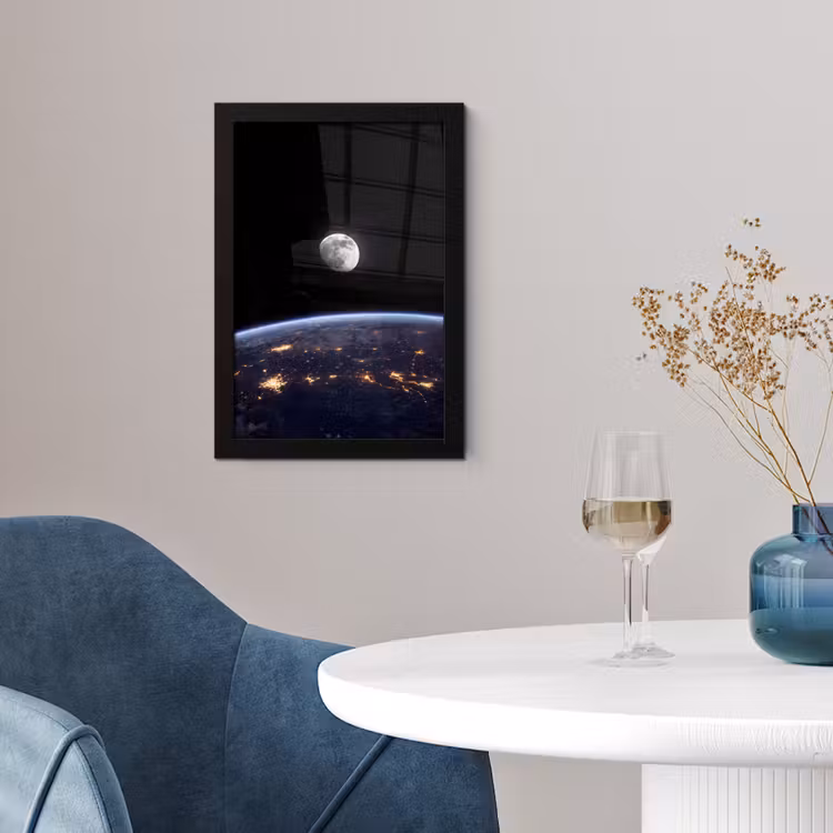 Poster met lijst - Aarde - Nacht - Ruimte — 4